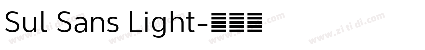 Sul Sans Light字体转换